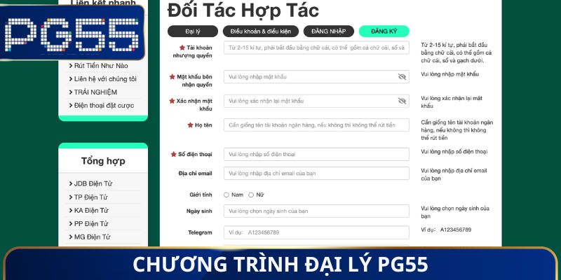Chương trình đại lý PG55