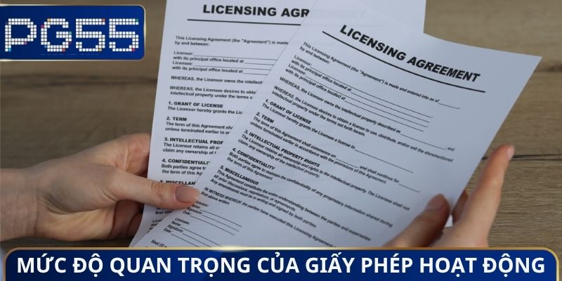 Mức độ quan trọng của giấy phép hoạt động