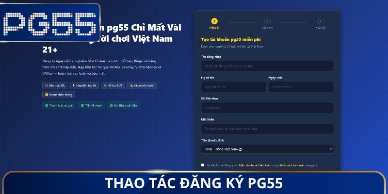 Thao tác đăng ký PG55